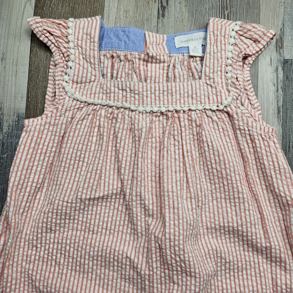 Pumpkin Patch Dress Girl's 4 Cotton Stripes